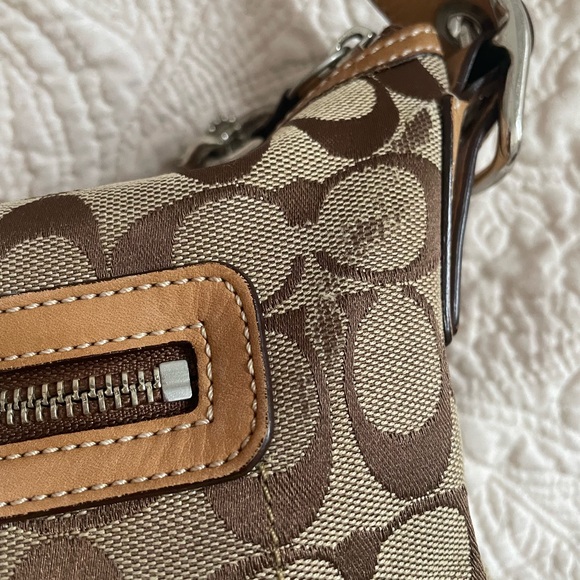 Coach Brown and Tan Signature C Demi Shoulder Bag - Picture 9 of 9